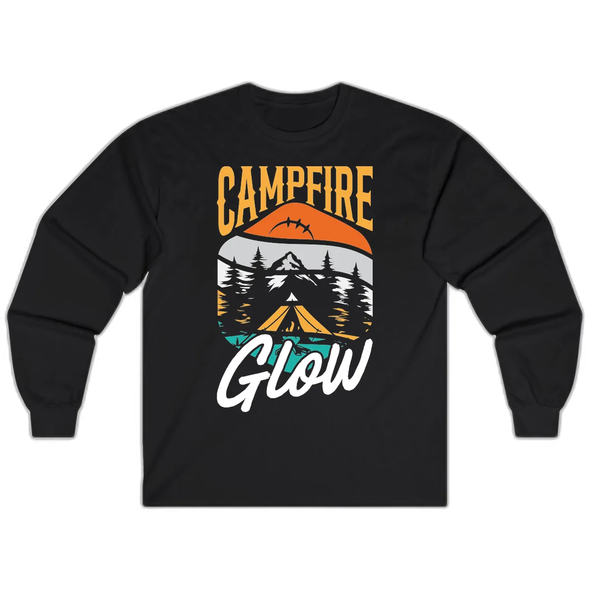 Campfire Glow Mountain Escape Long Sleeve in Black