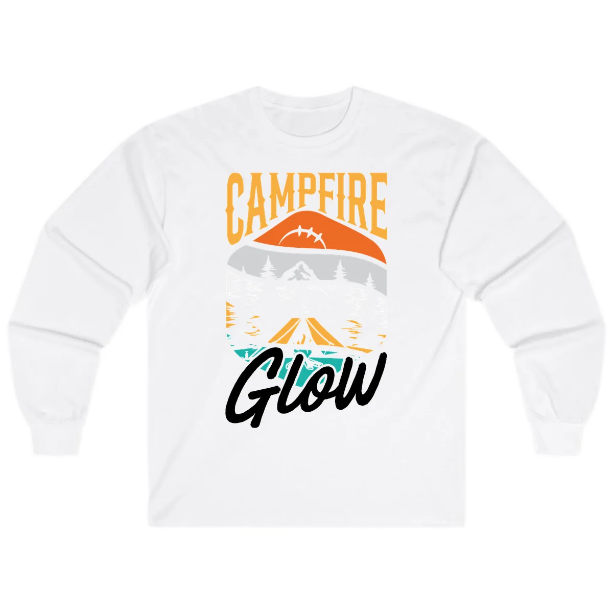Campfire Glow Mountain Escape Long Sleeve in White