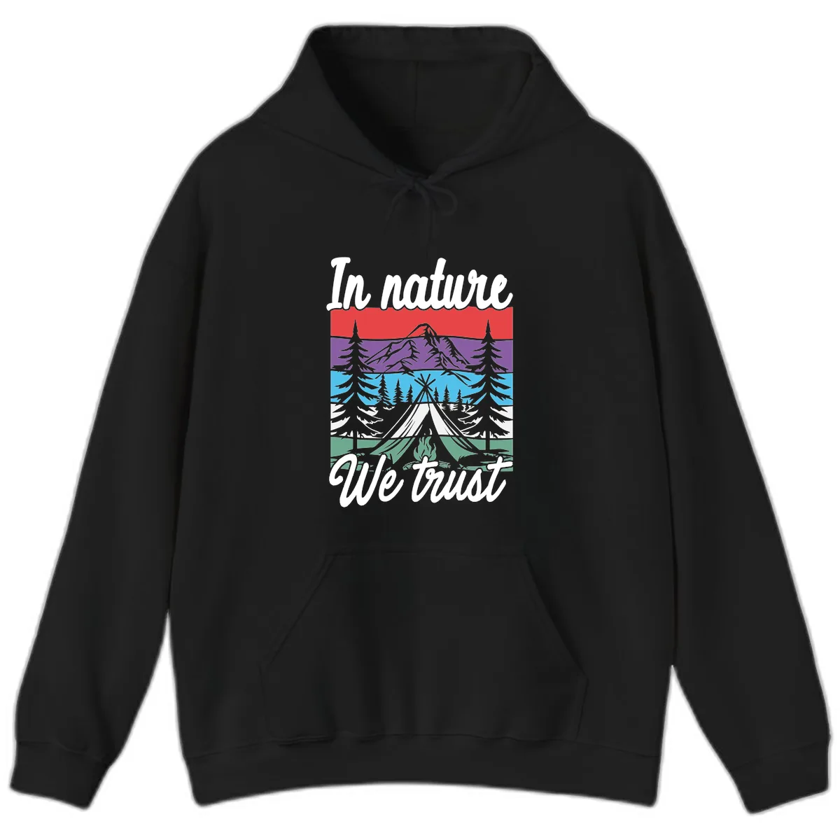 In Nature We Trust Hoodie in Black