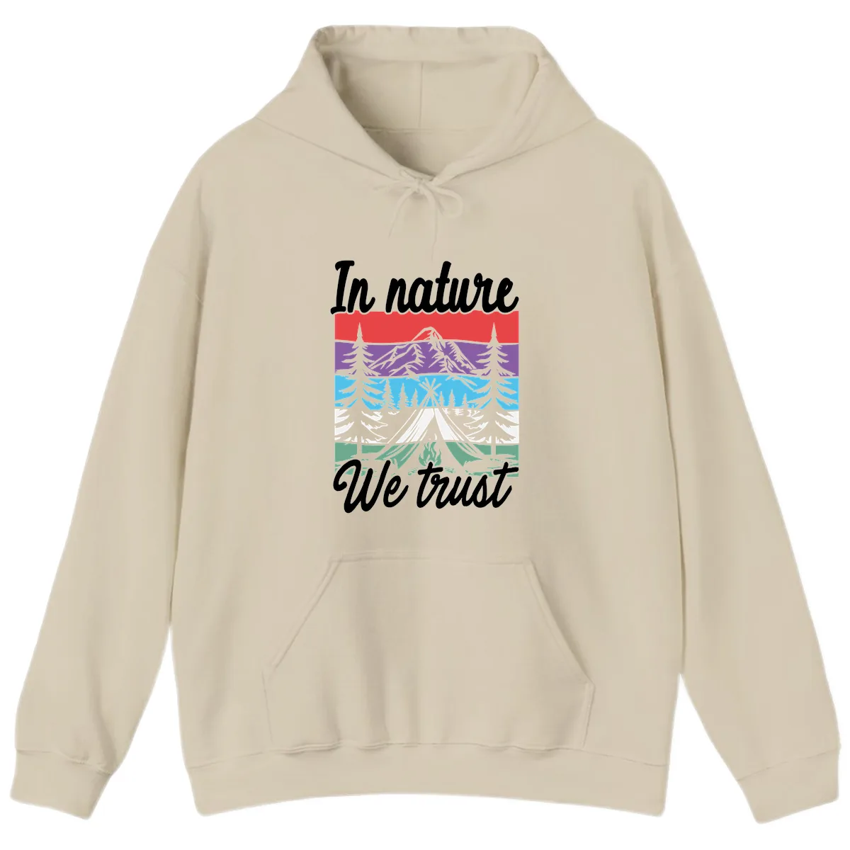 In Nature We Trust Hoodie in Sand