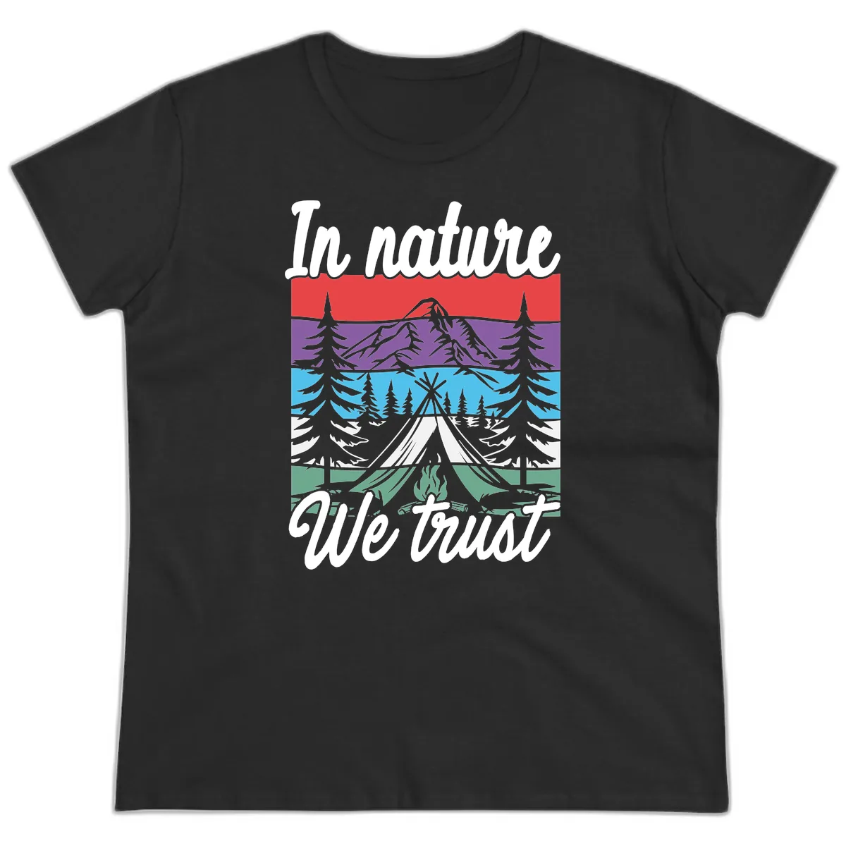 In Nature We Trust Ladies Tee in Black