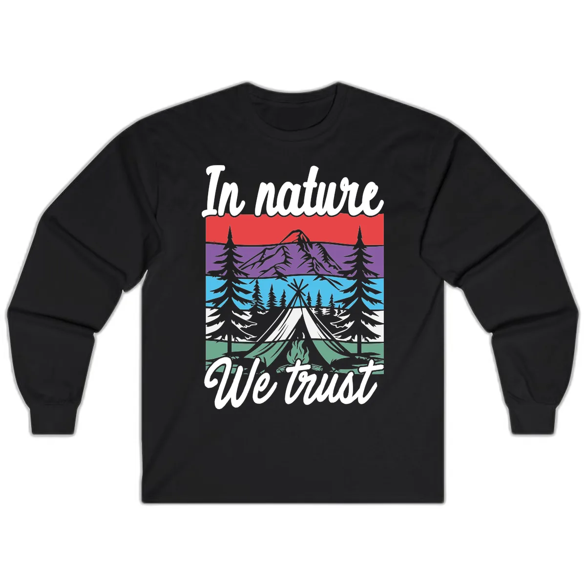 In Nature We Trust Long Sleeve in Black