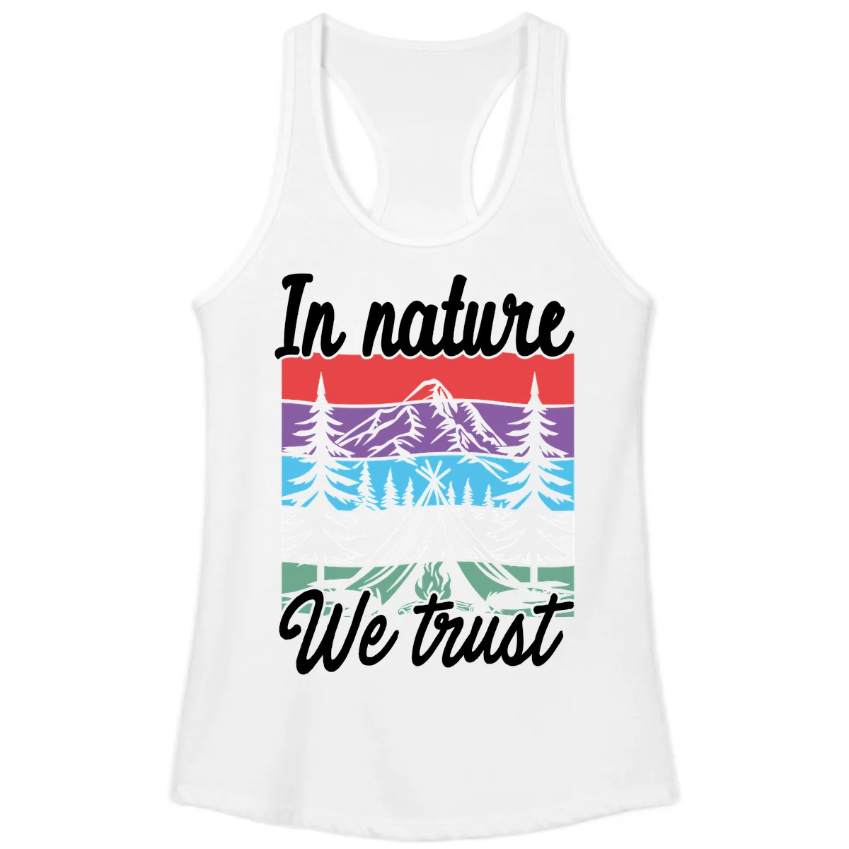In Nature We Trust Ladies Tank in White