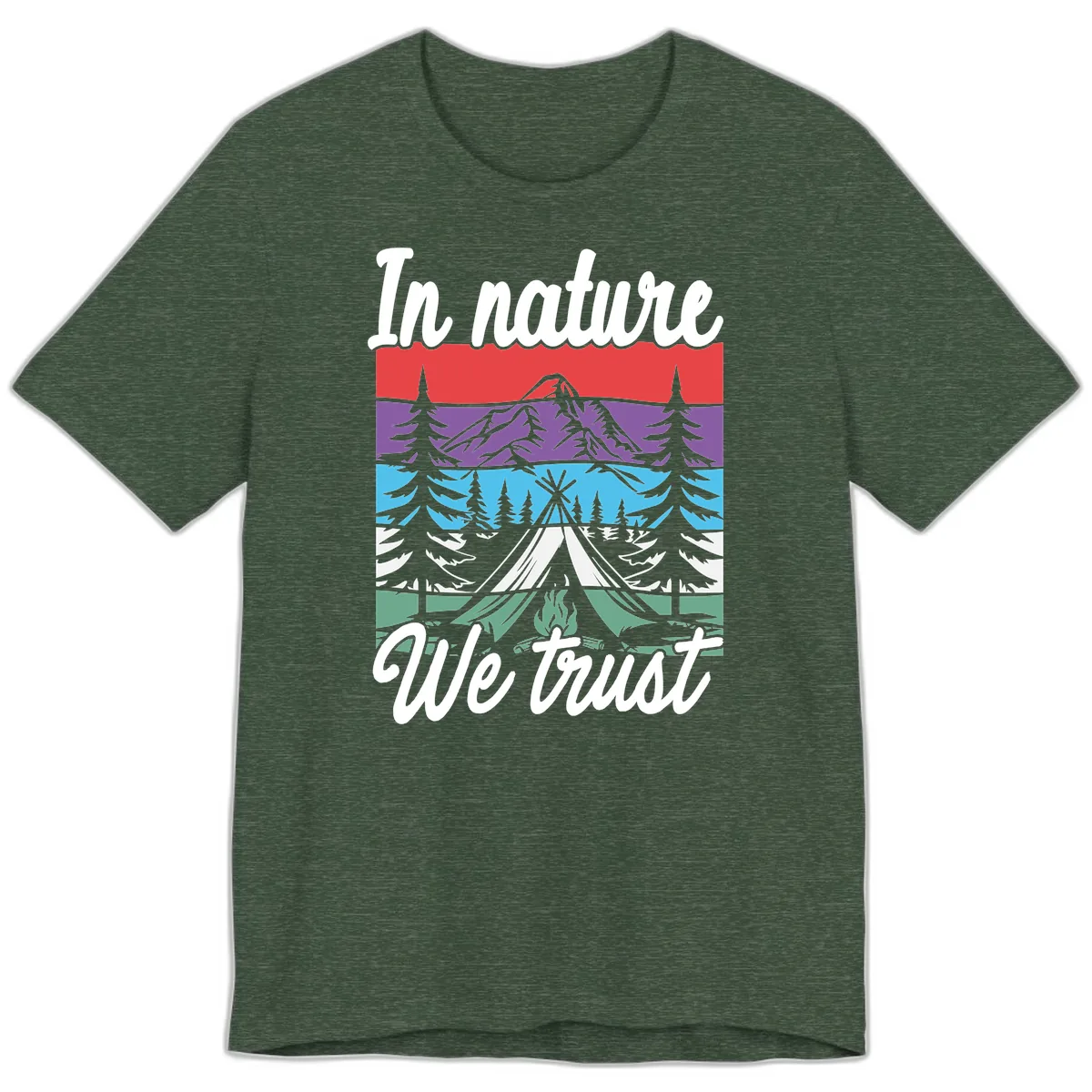 In Nature We Trust Premium T-Shirt in Heather Forest