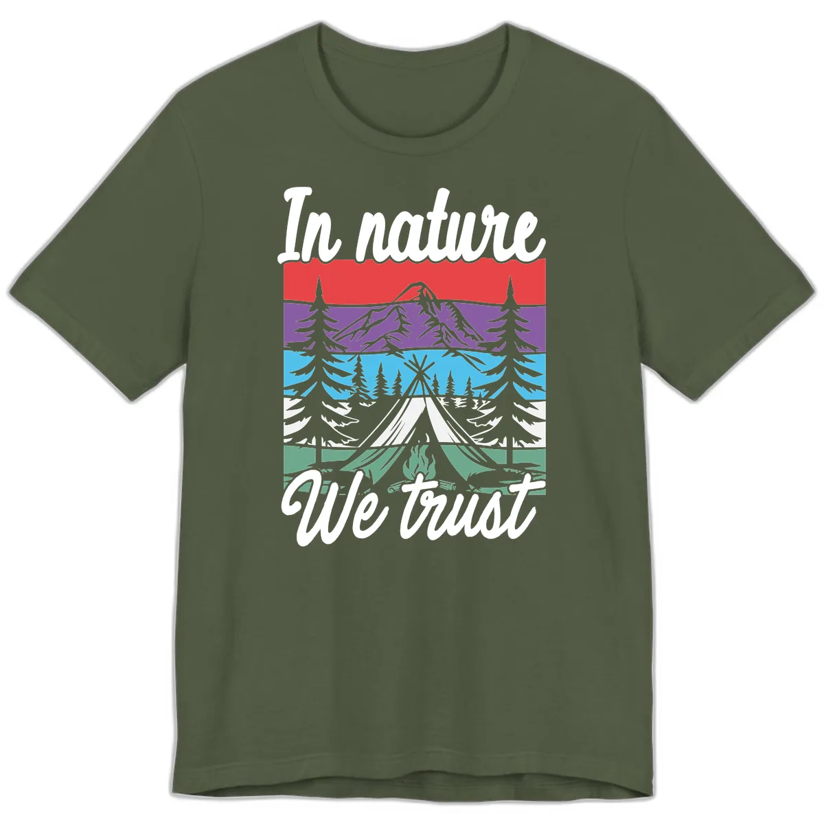 In Nature We Trust Premium T-Shirt in Military Green