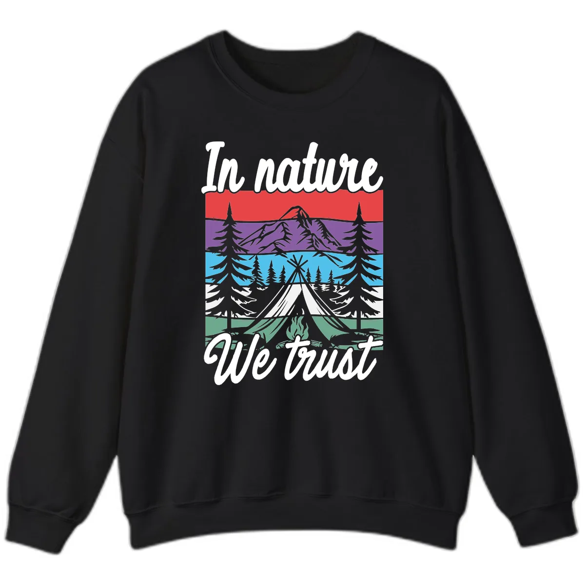 In Nature We Trust Sweatshirt in Black