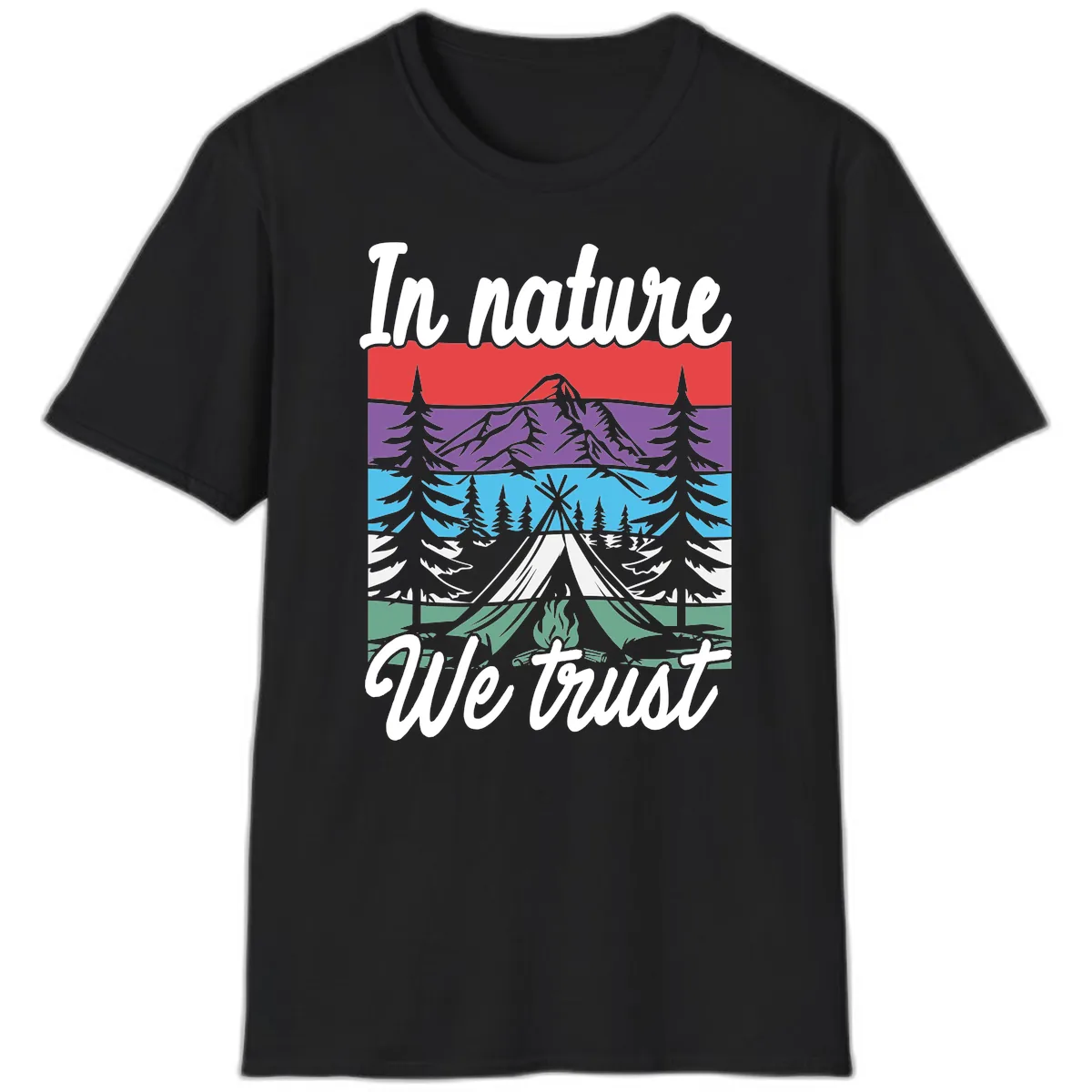 In Nature We Trust T-Shirt in Black