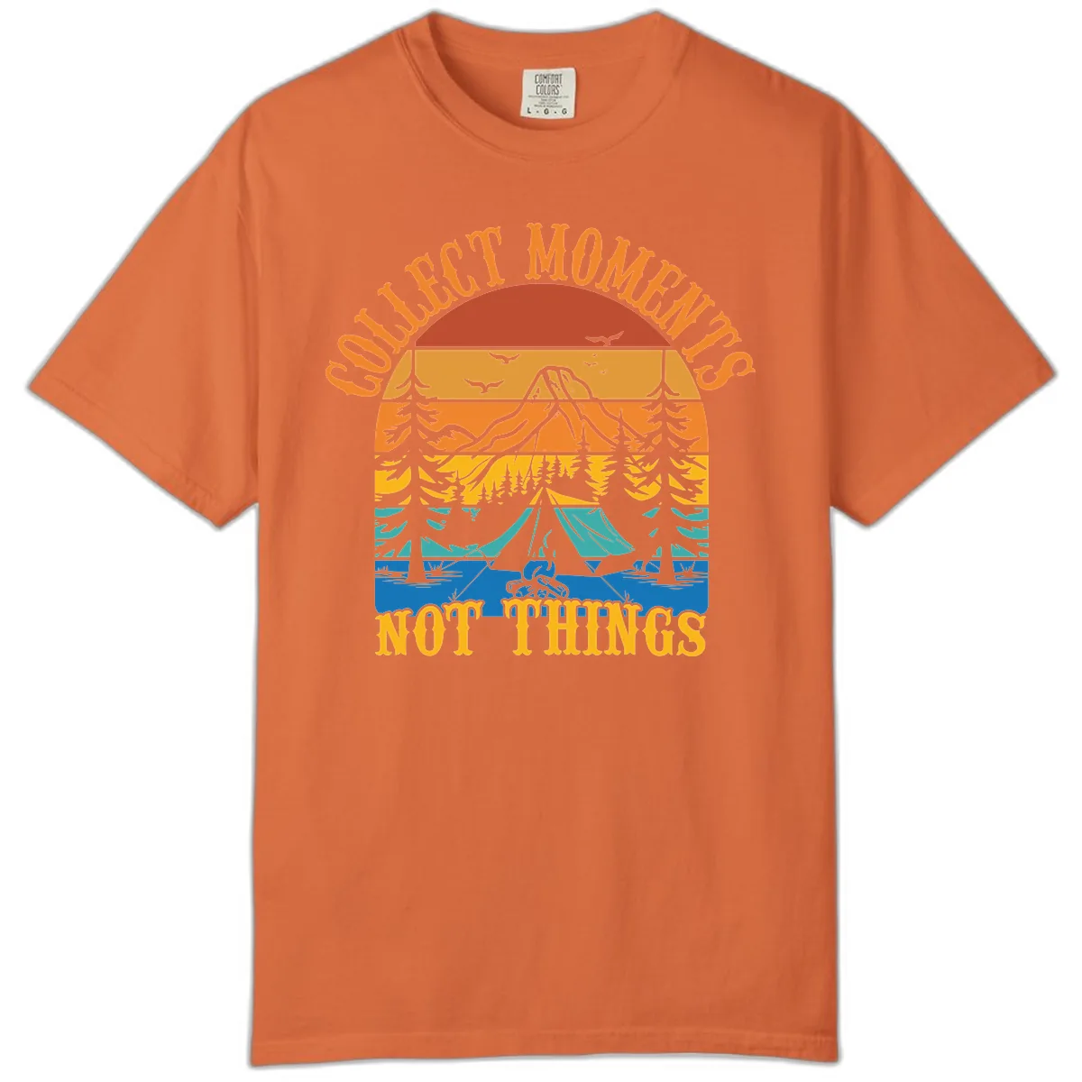 Quiet Mornings Not Things Comfort Color in Burnt Orange