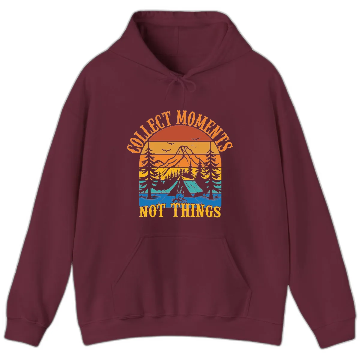 Quiet Mornings Not Things Hoodie in Maroon