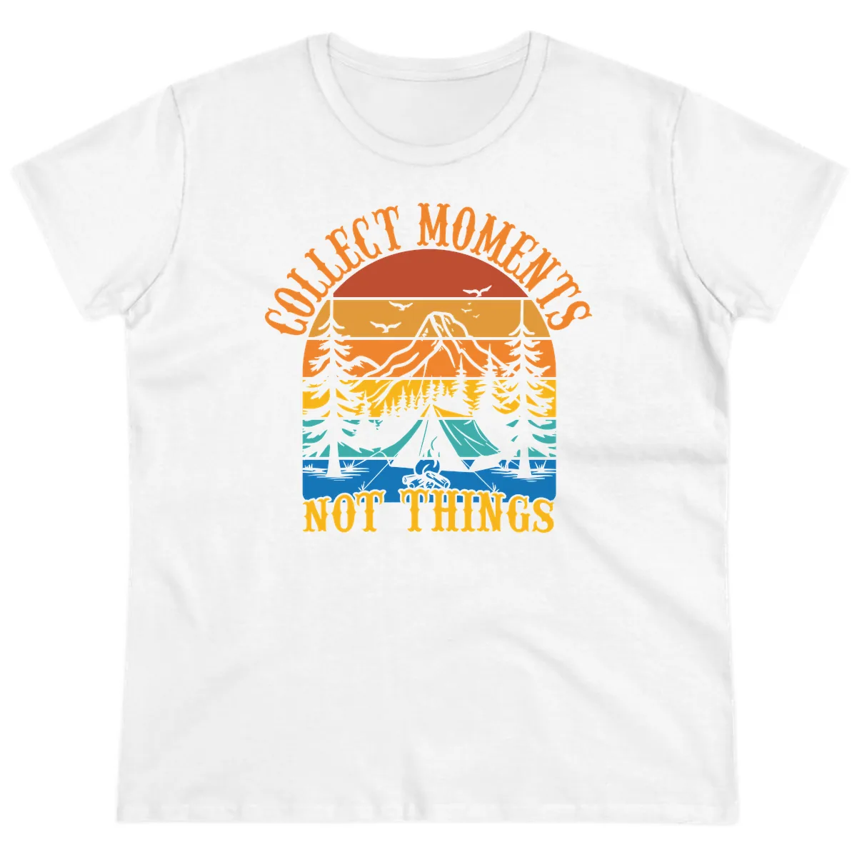 Quiet Mornings Not Things Ladies Tee in White