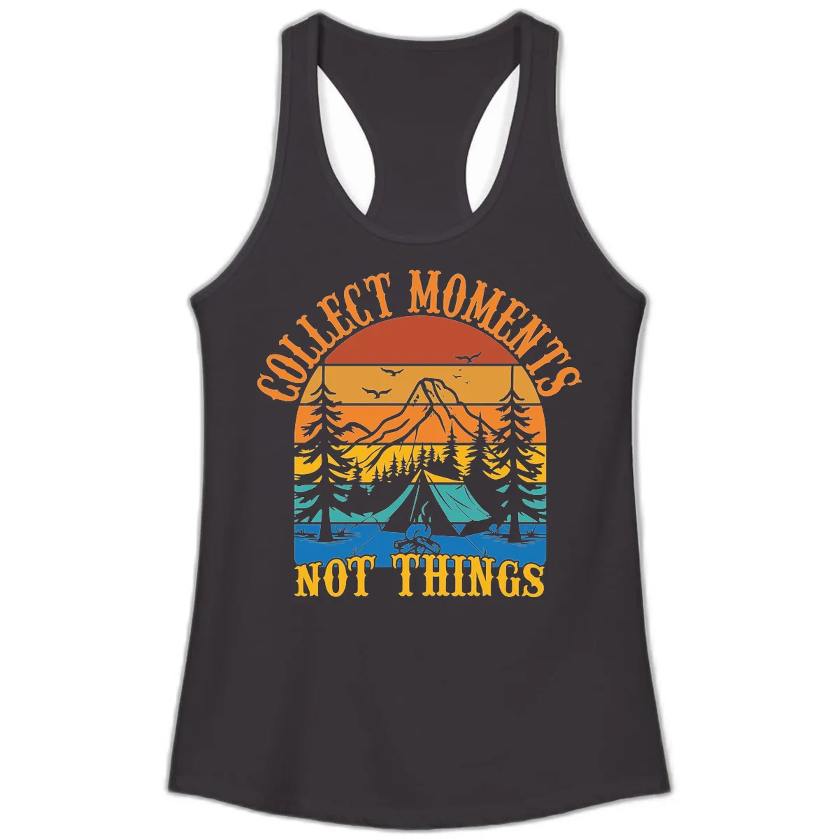 Quiet Mornings Not Things Ladies Tank in Black