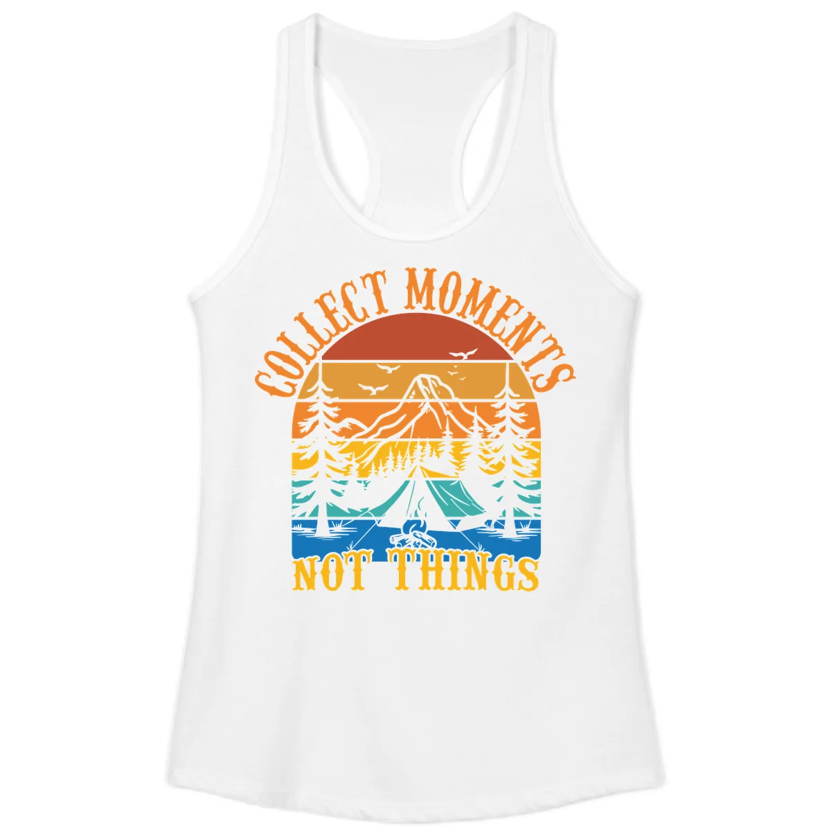 Quiet Mornings Not Things Ladies Tank in White