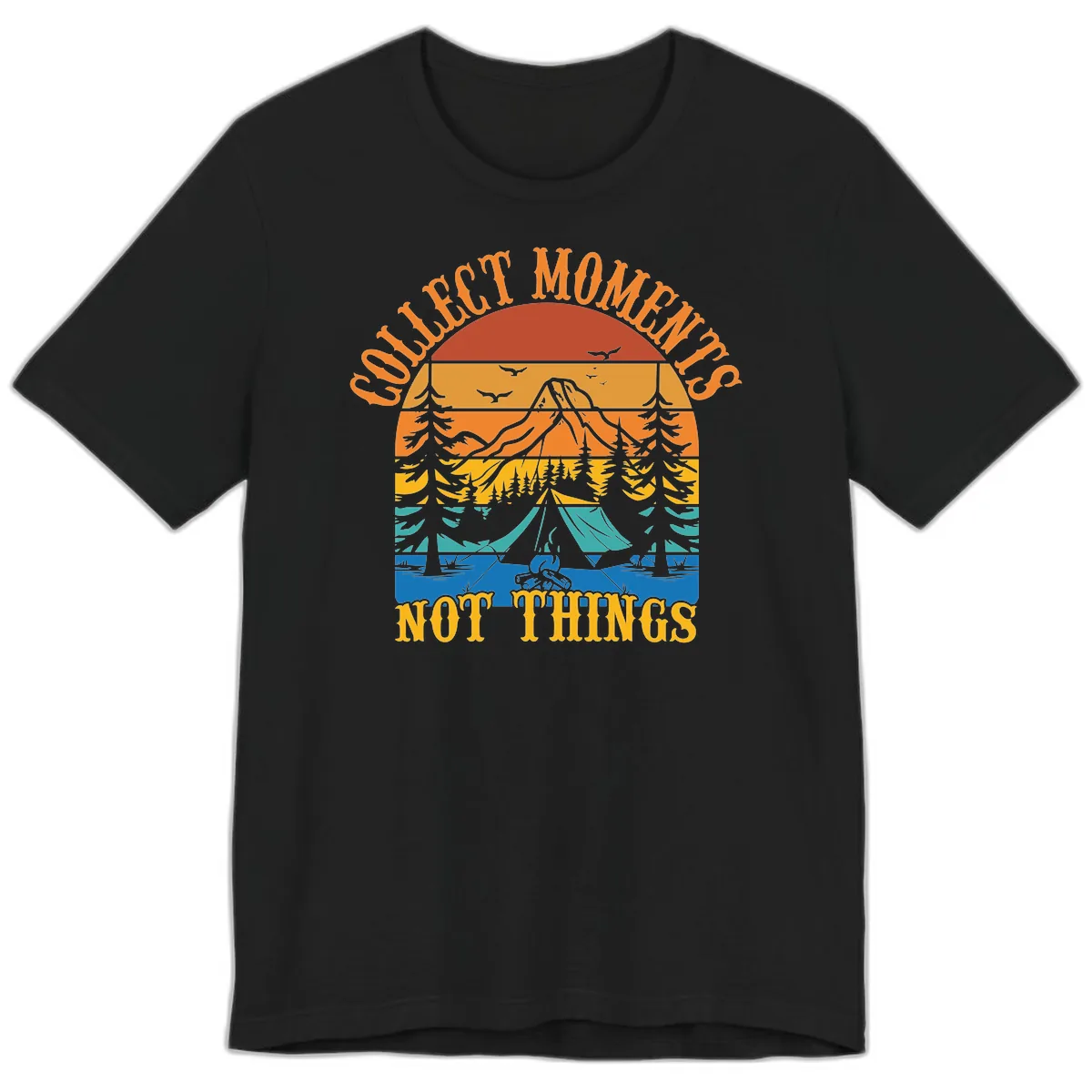 Quiet Mornings Not Things Premium T-Shirt in Black