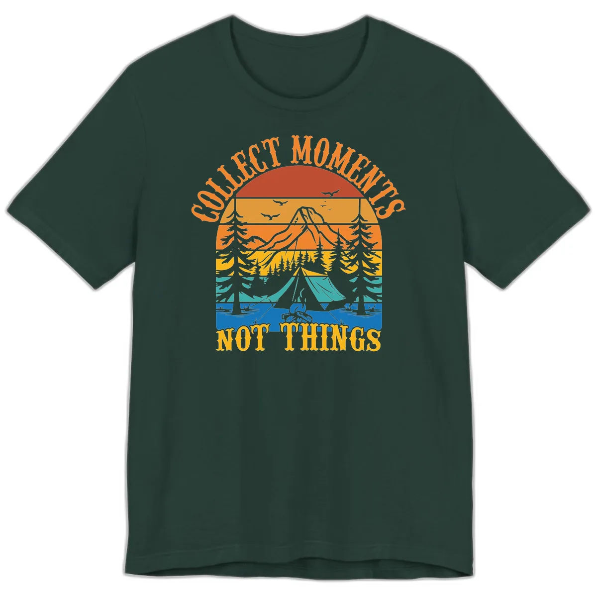 Quiet Mornings Not Things Premium T-Shirt in Forest