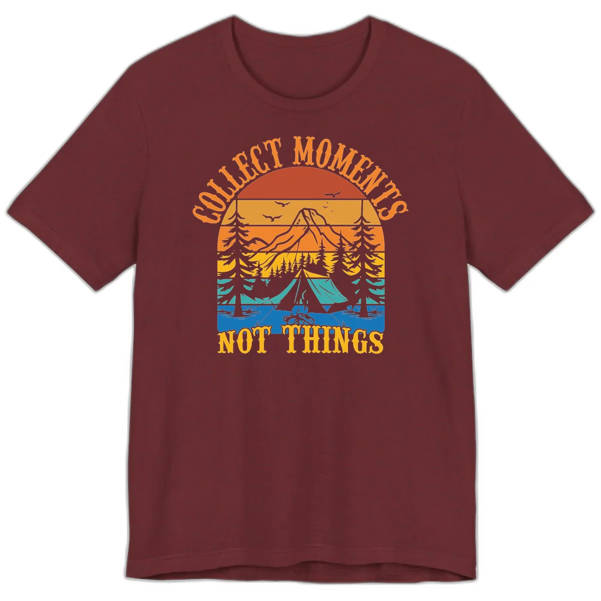 Quiet Mornings Not Things Premium T-Shirt in Heather Cardinal