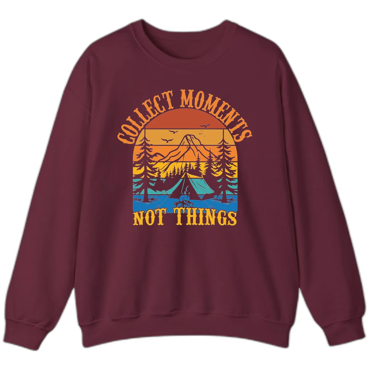 Quiet Mornings Not Things Sweatshirt in Maroon
