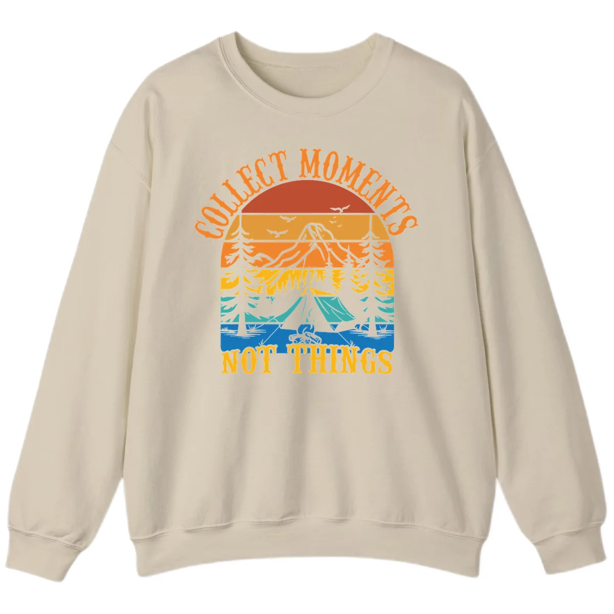 Quiet Mornings Not Things Sweatshirt in Sand