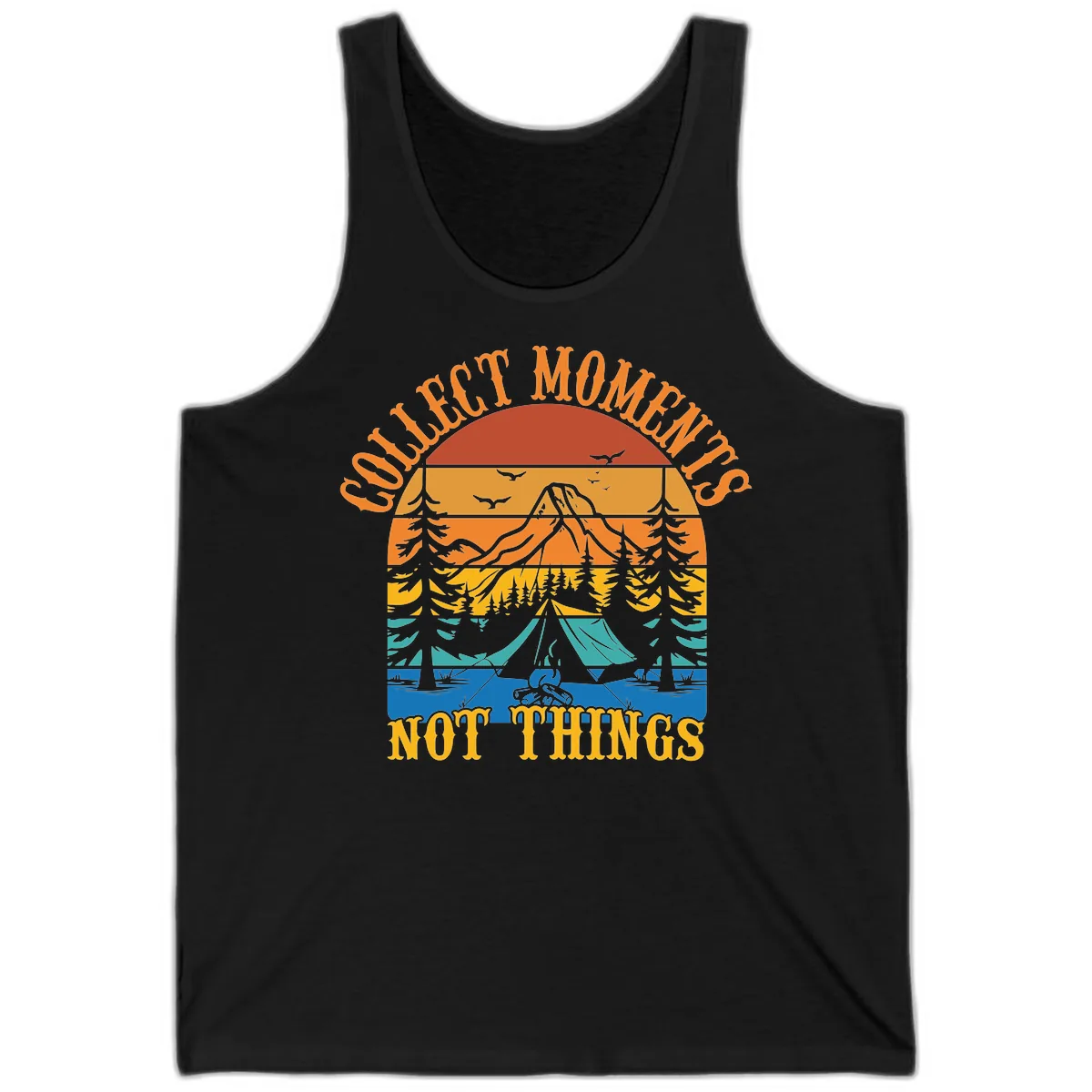 Quiet Mornings Not Things Tank in Black