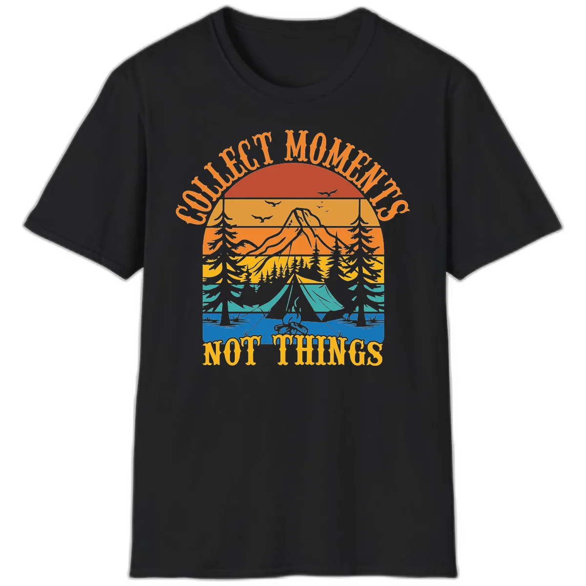 Quiet Mornings Not Things T-Shirt in Black