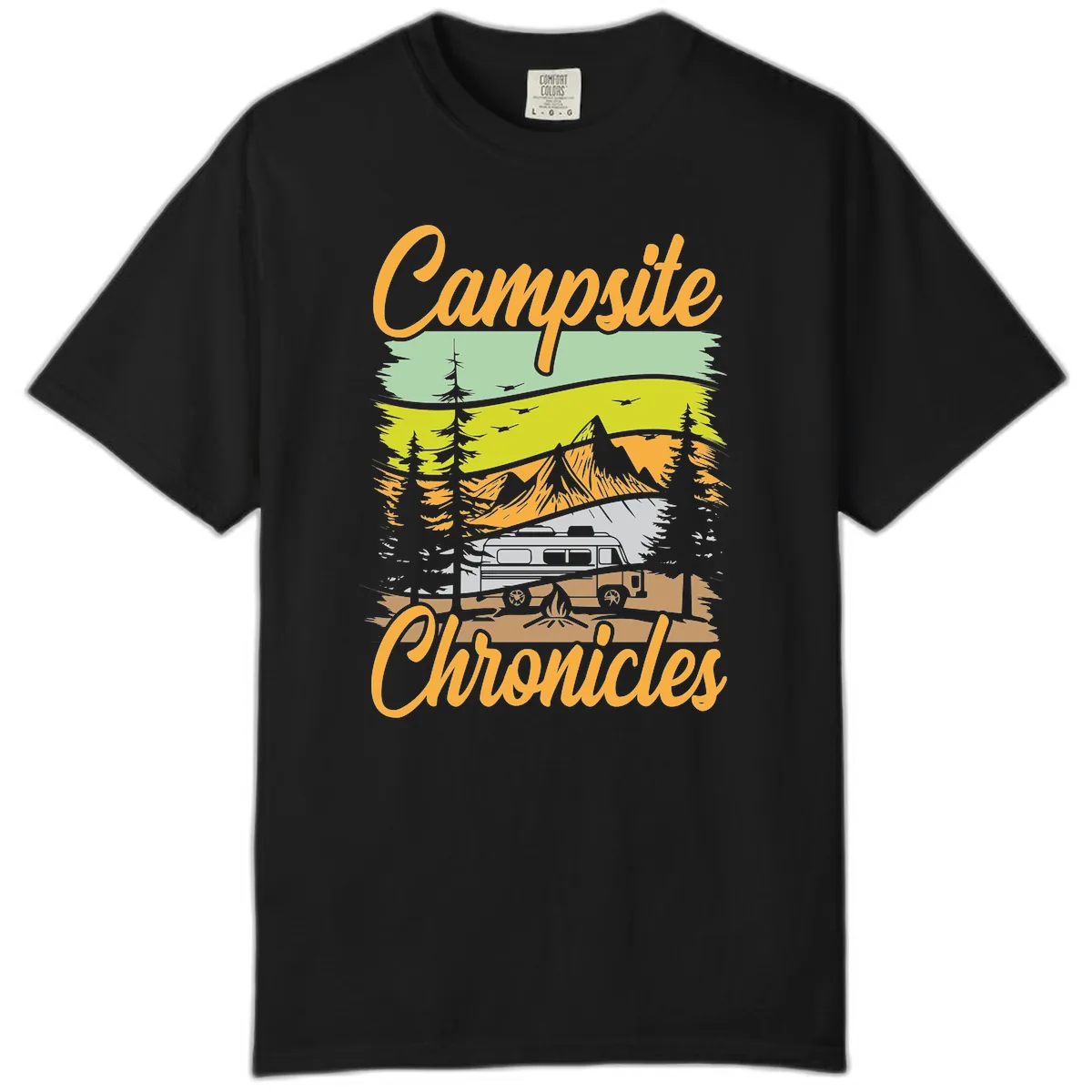 Campsite Chronicles Mountain Vista Comfort Color in Black