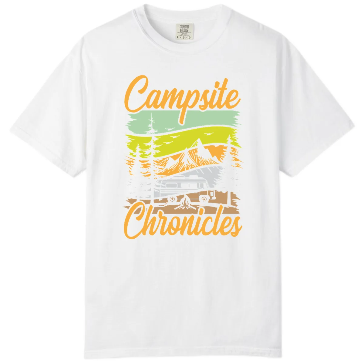Campsite Chronicles Mountain Vista Comfort Color in White