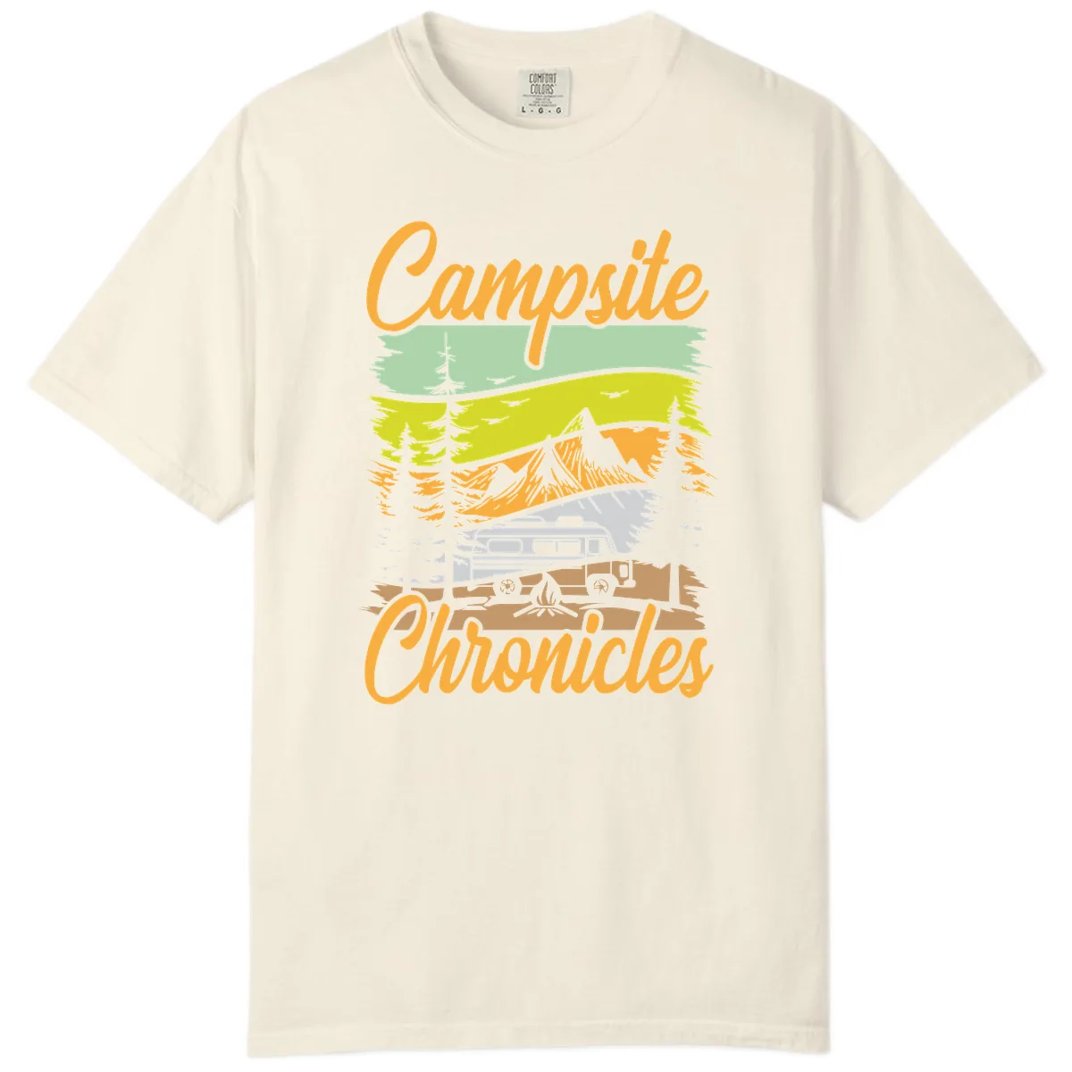 Campsite Chronicles Mountain Vista Comfort Color in Ivory