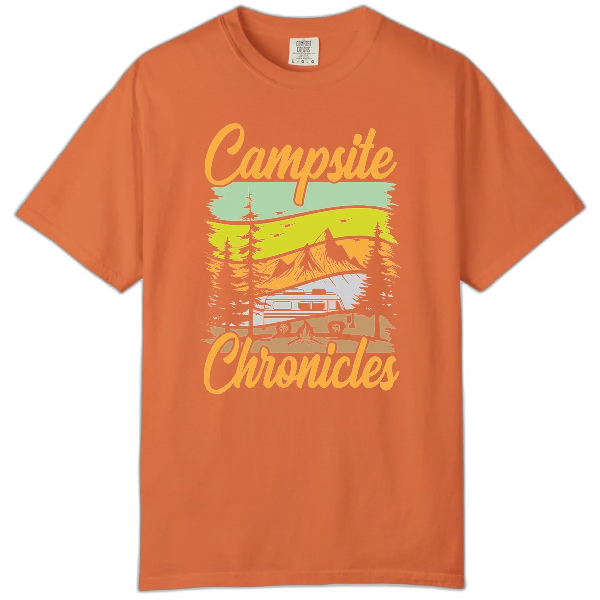 Campsite Chronicles Mountain Vista Comfort Color in Burnt Orange