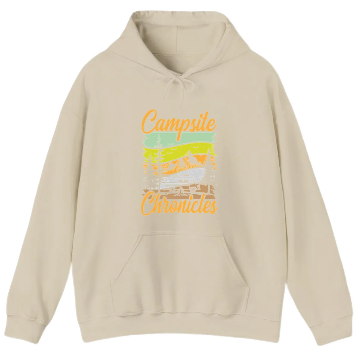 Campsite Chronicles Mountain Vista Hoodie in Sand
