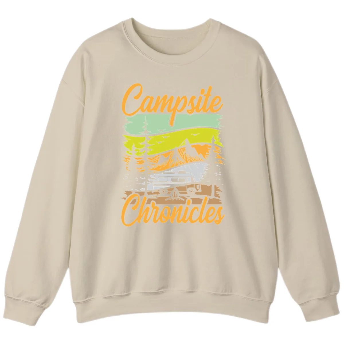 Campsite Chronicles Mountain Vista Sweatshirt in Sand