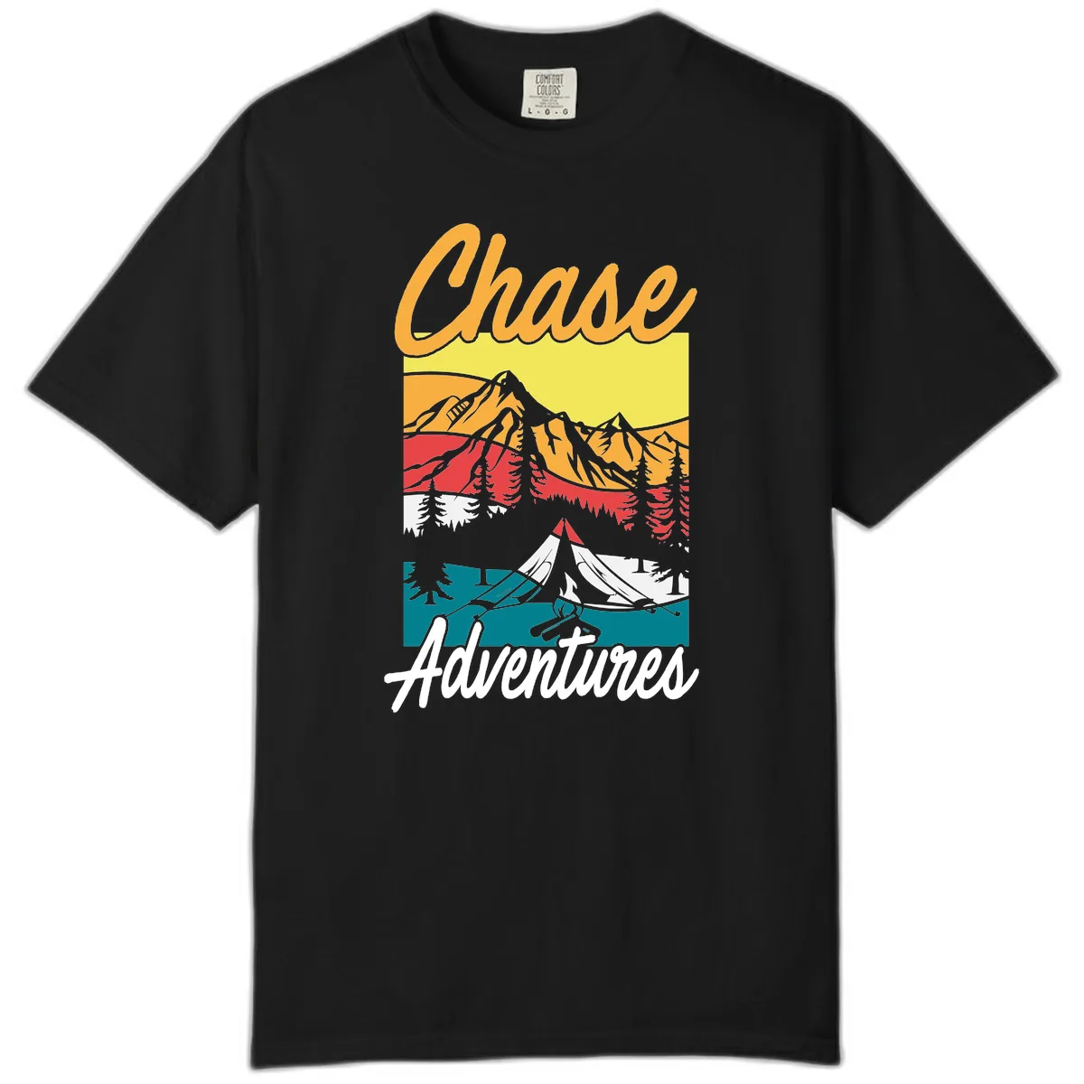 Chase Adventures Mountain Landscape Comfort Color in Black