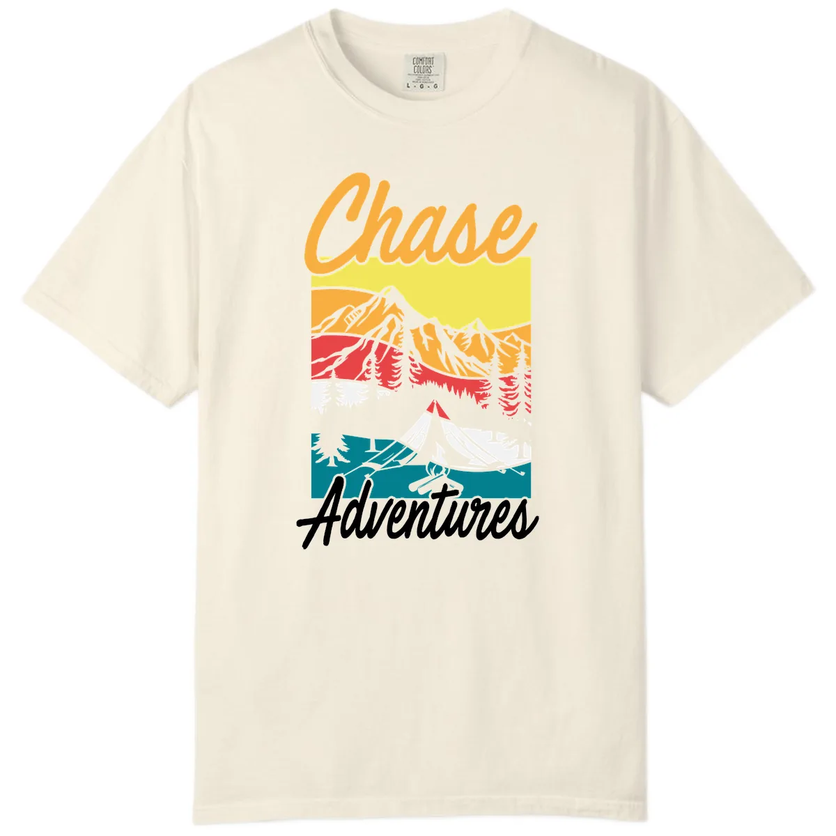 Chase Adventures Mountain Landscape Comfort Color in Ivory