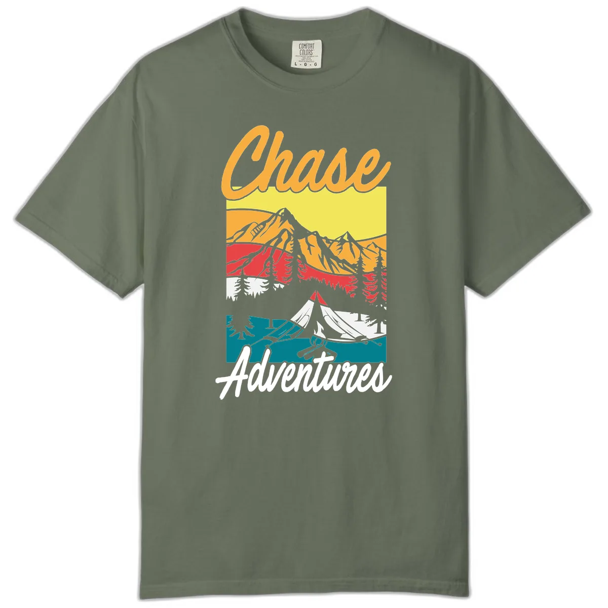 Chase Adventures Mountain Landscape Comfort Color in Moss