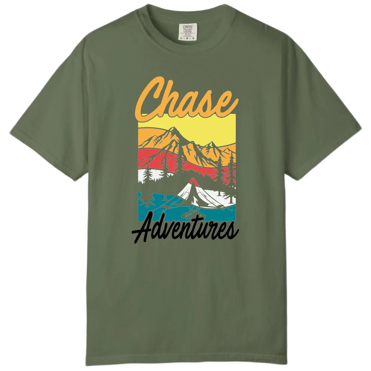 Chase Adventures Mountain Landscape Comfort Color in Sage