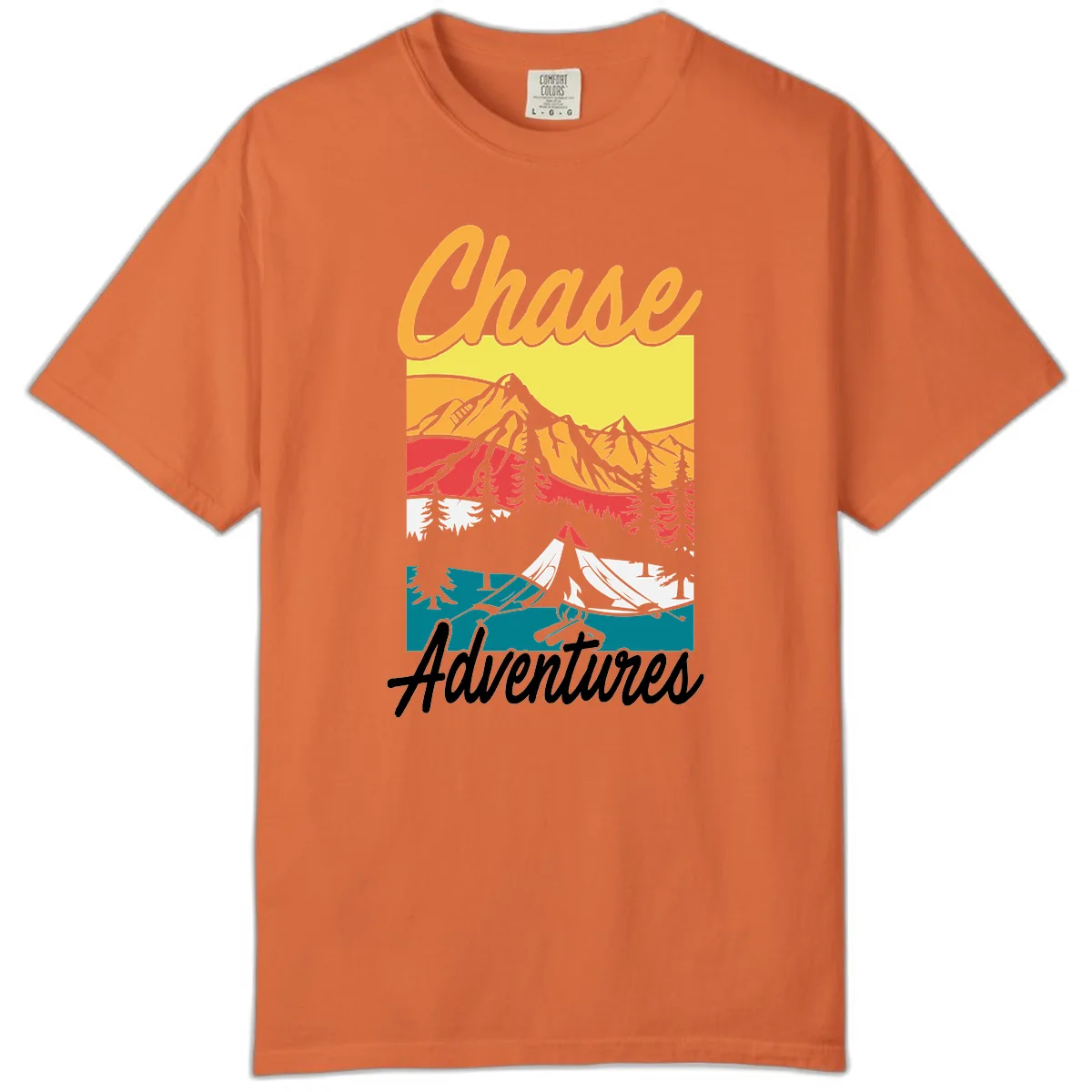 Chase Adventures Mountain Landscape Comfort Color in Burnt Orange