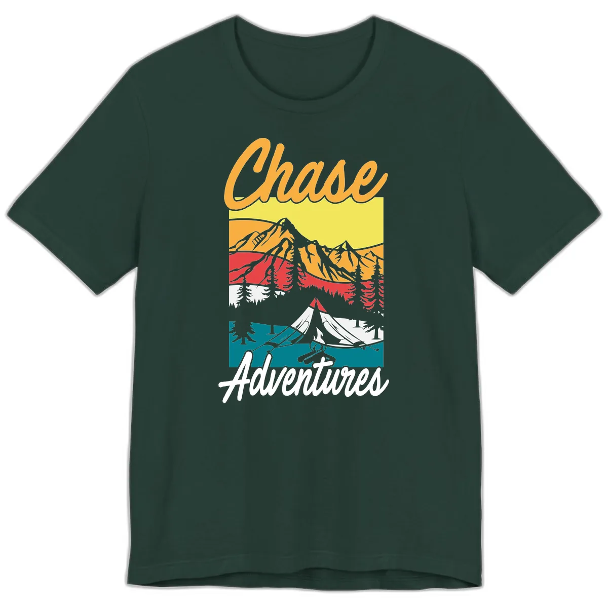 Chase Adventures Mountain Landscape Premium T-Shirt in Forest