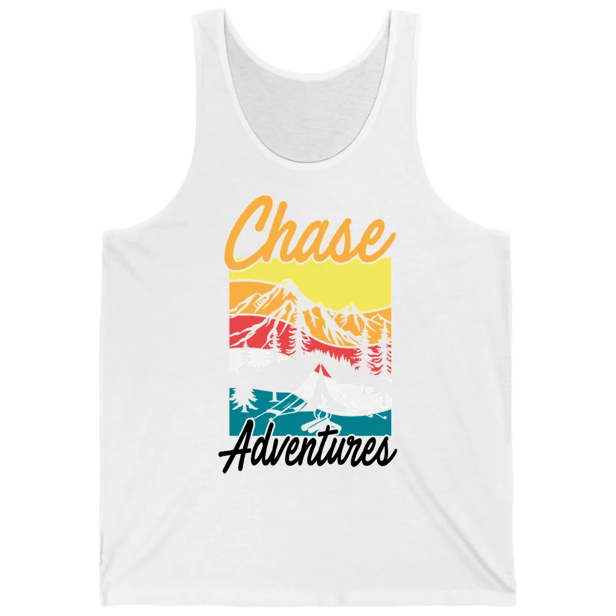 Chase Adventures Mountain Landscape Tank in White