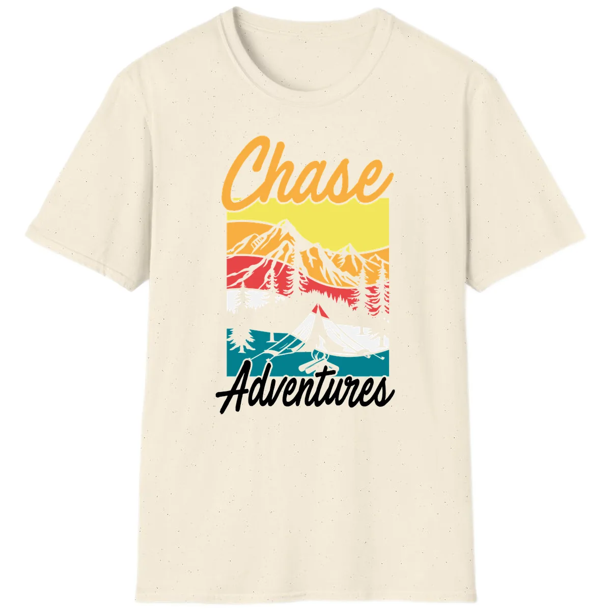 Chase Adventures Mountain Landscape T-Shirt in Natural