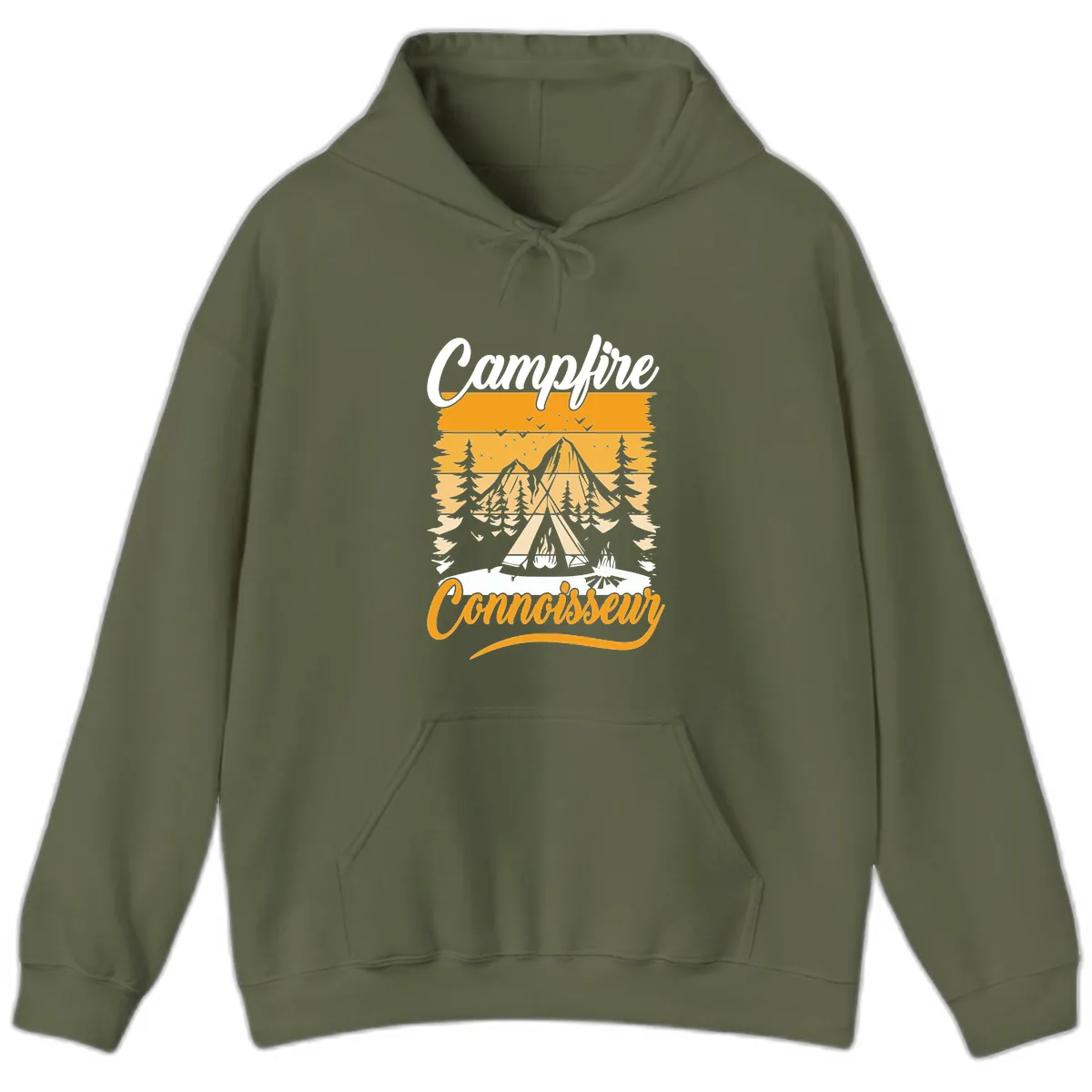 Campfire Connoisseur Hoodie in Military Green