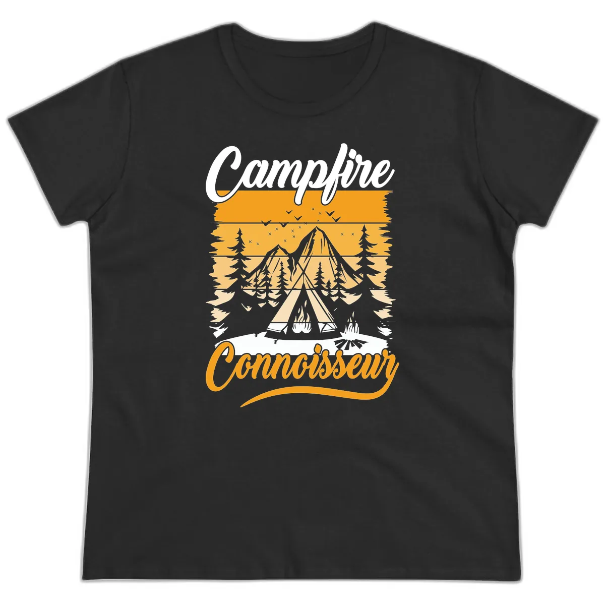 Campfire Connoisseur Ladies Tee in Black
