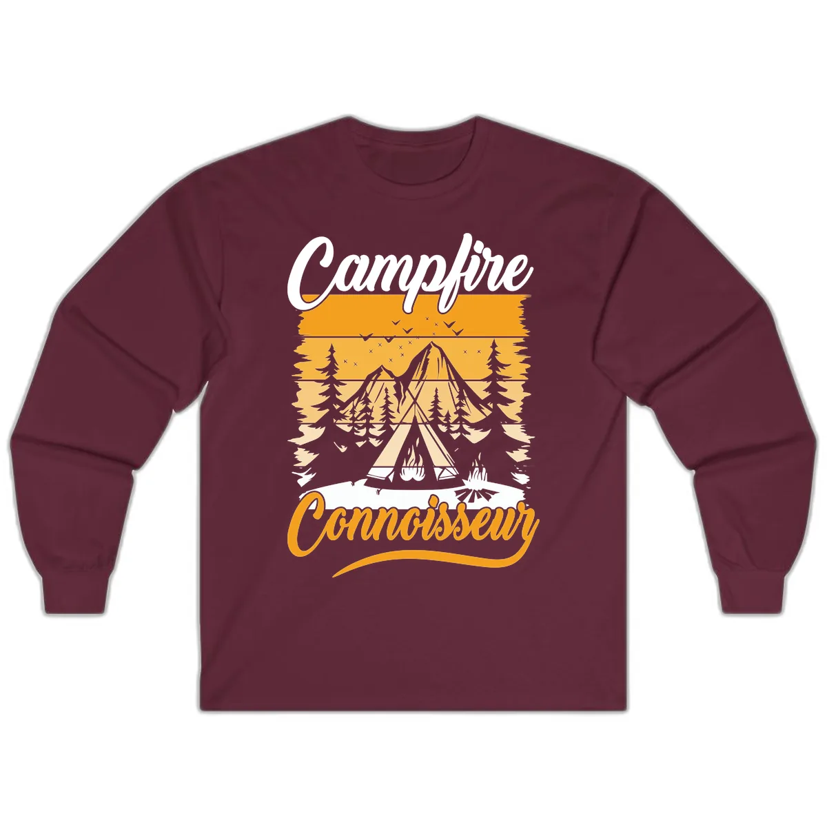 Campfire Connoisseur Long Sleeve in Maroon
