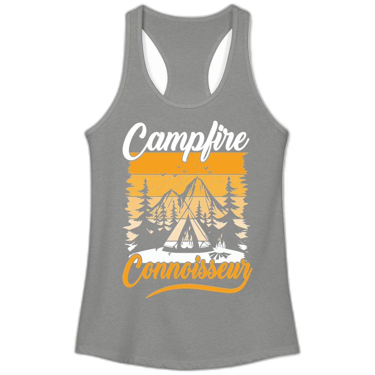 Campfire Connoisseur Ladies Tank in Heather Grey