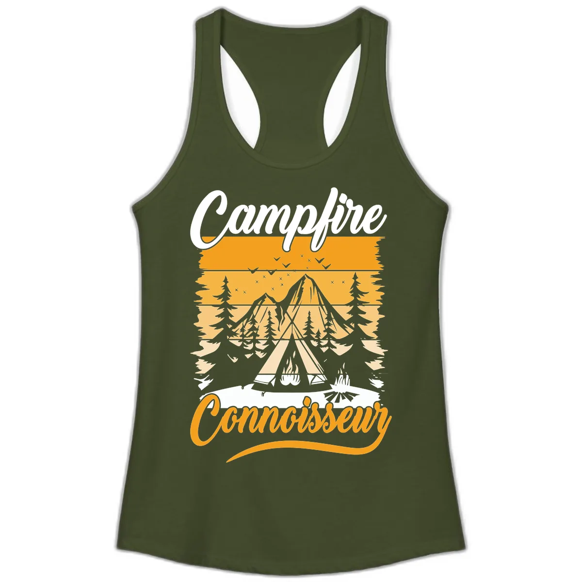 Campfire Connoisseur Ladies Tank in Solid Military Green