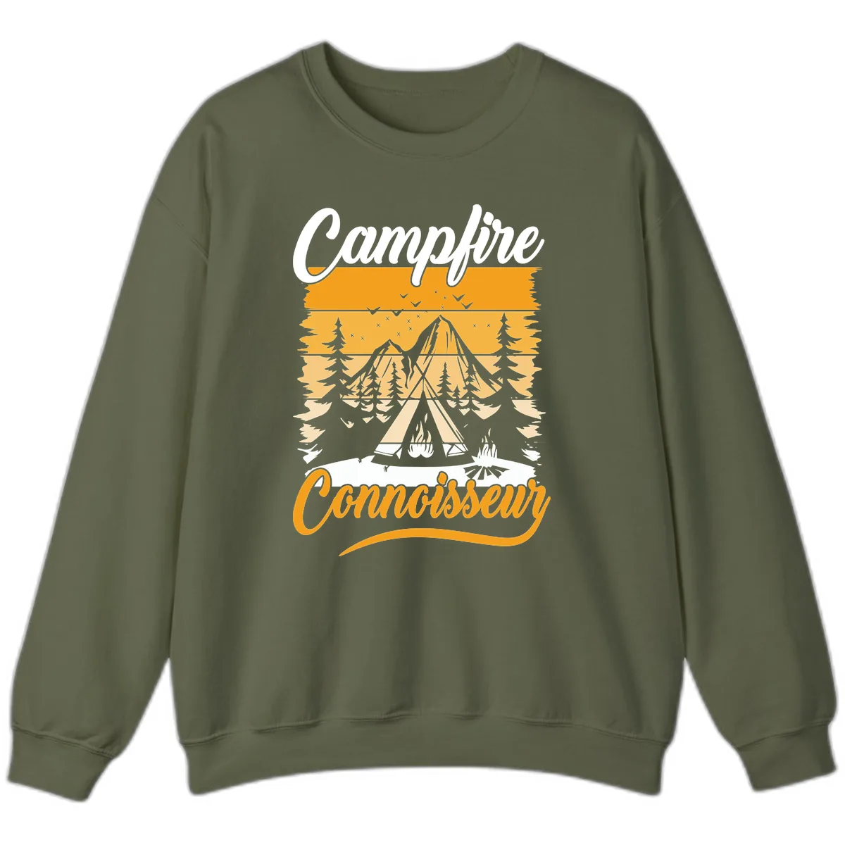 Campfire Connoisseur Sweatshirt in Military Green