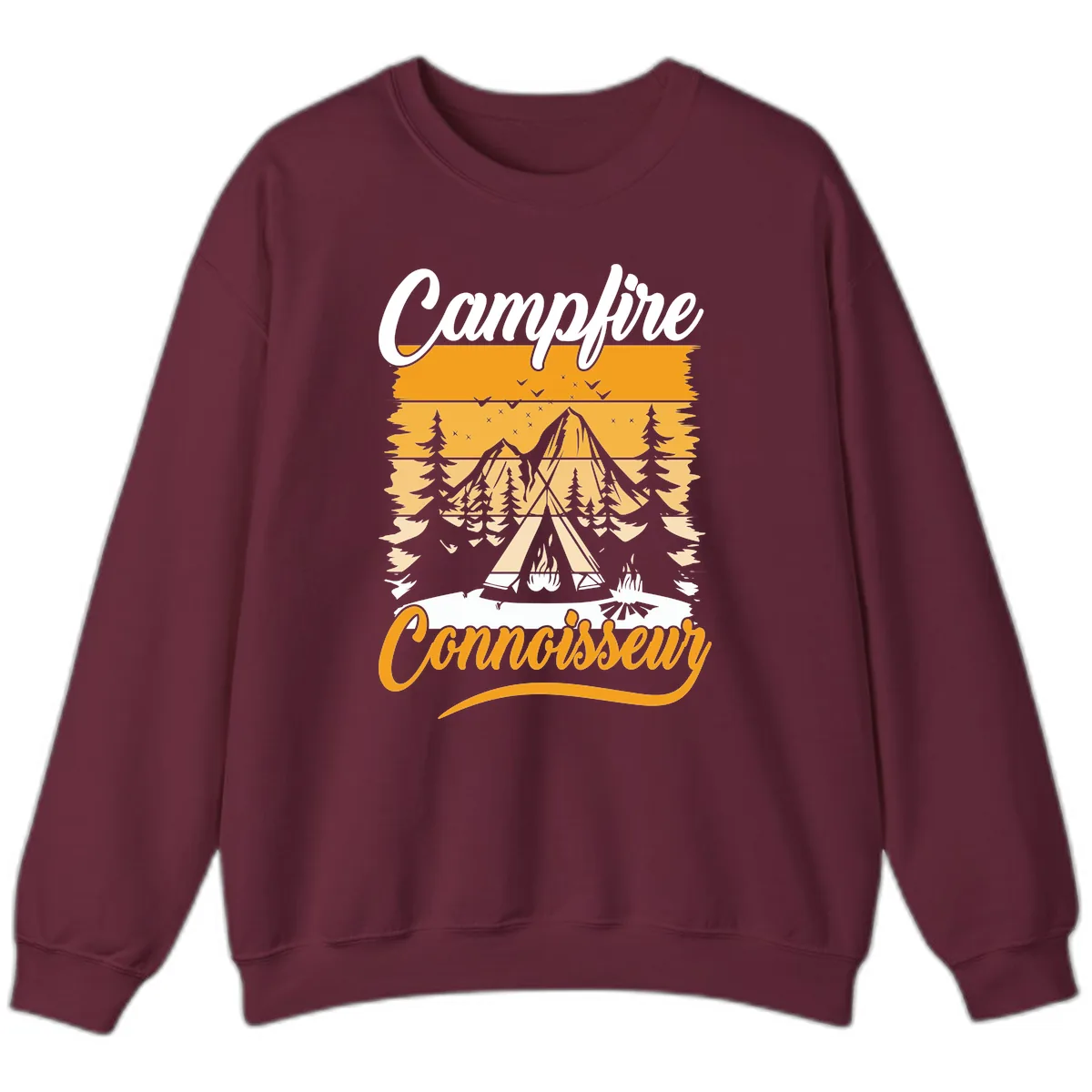 Campfire Connoisseur Sweatshirt in Maroon