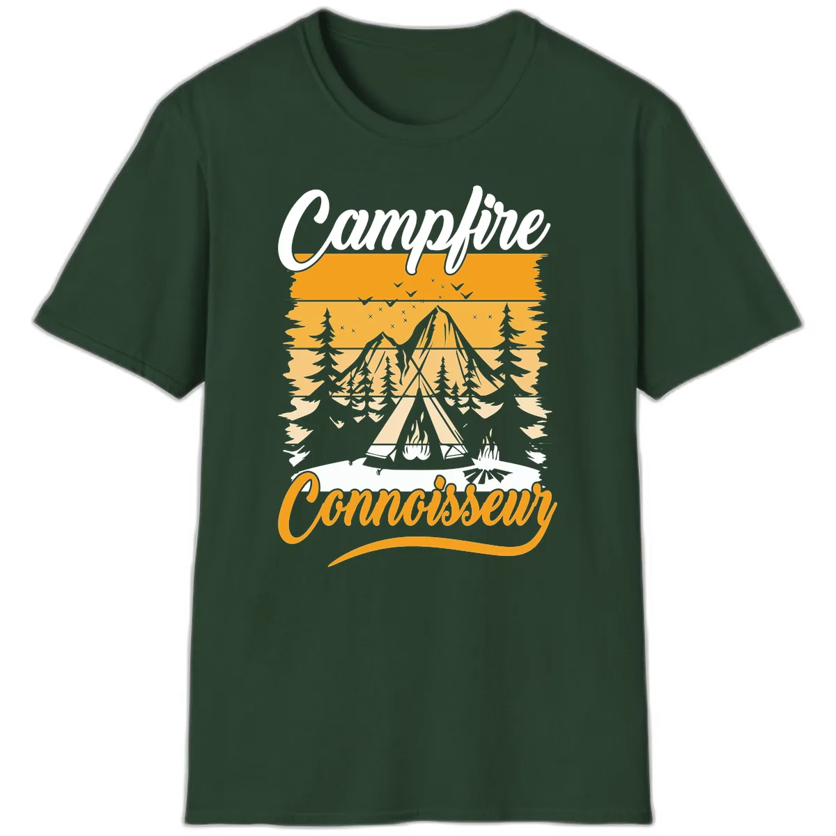 Campfire Connoisseur T-Shirt in Forest Green
