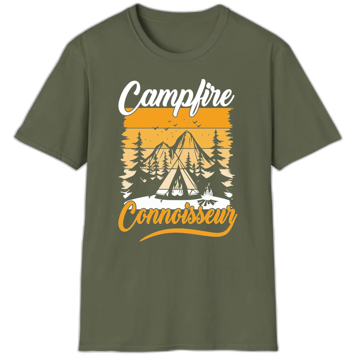 Campfire Connoisseur T-Shirt in Military Green