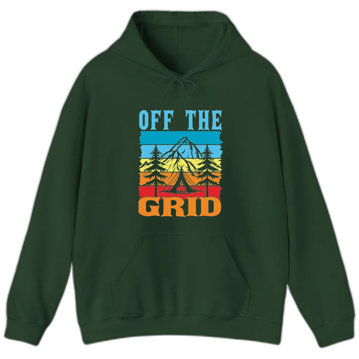 Off The Grid Hoodie in Forest Green
