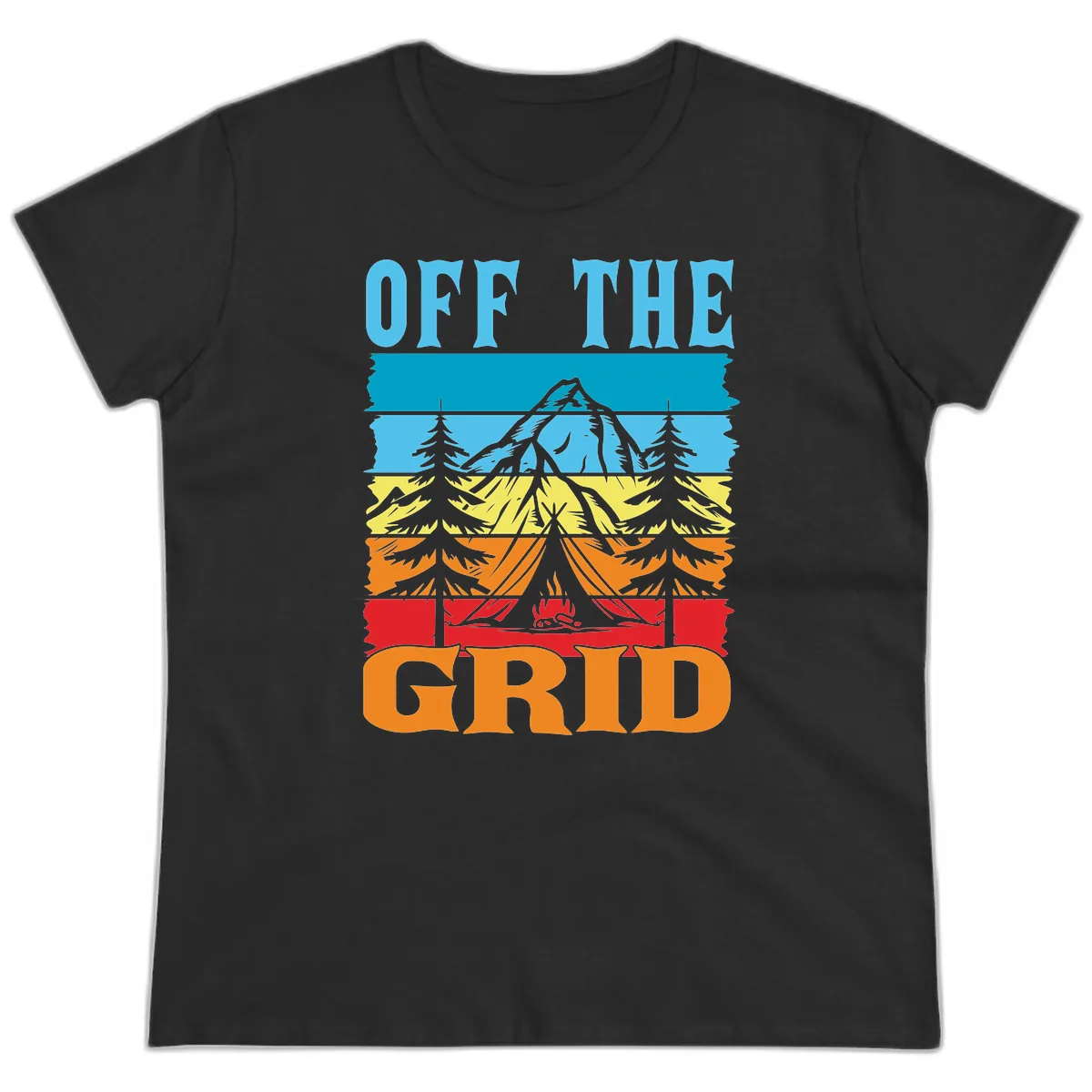 Off The Grid Ladies Tee in Black
