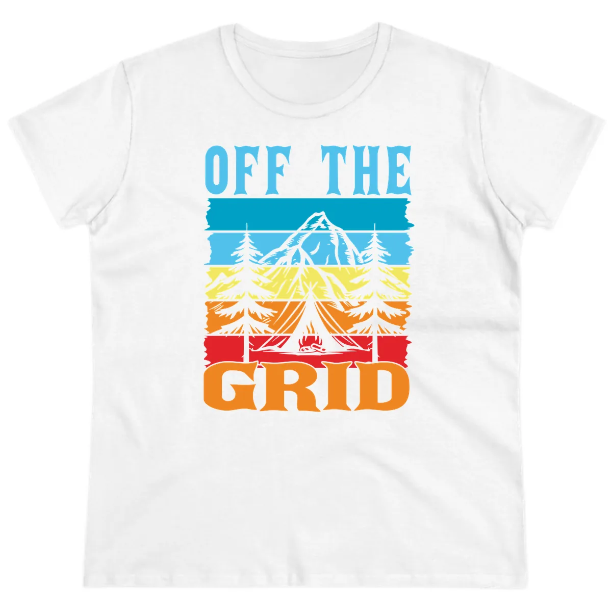 Off The Grid Ladies Tee in White