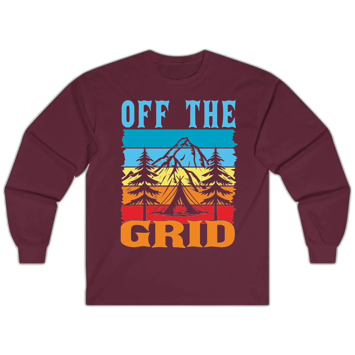 Off The Grid Long Sleeve in Maroon
